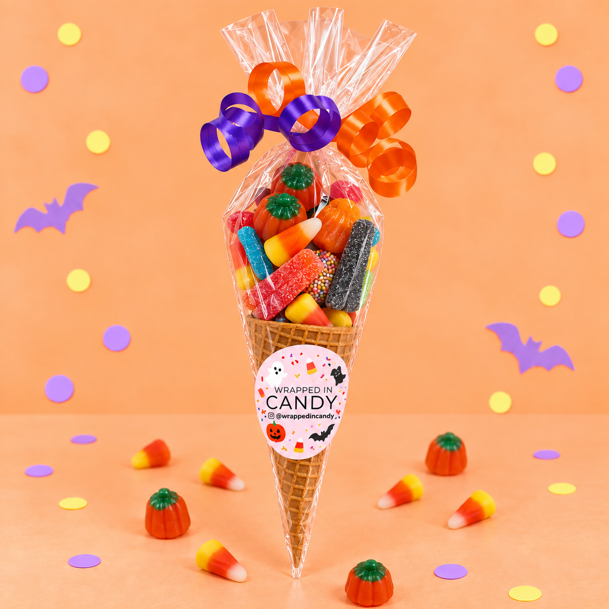 Halloween Candy Cone | Wrapped in Candy